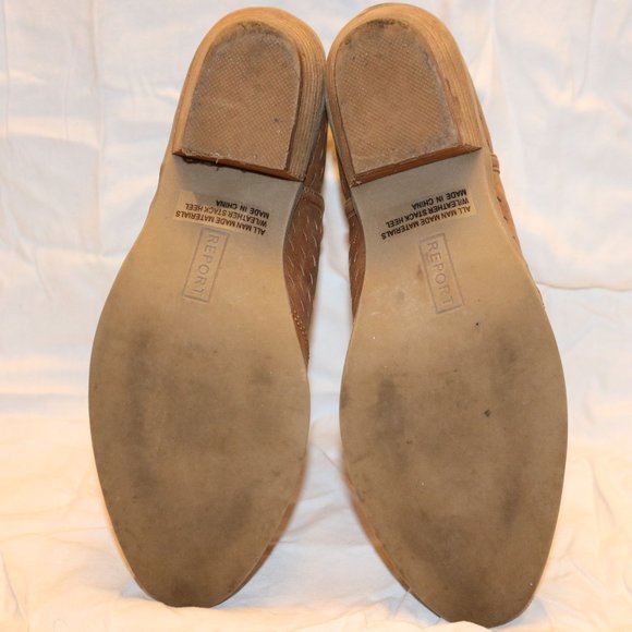 Report Brand Size 9.5/41 Faux Leather Tan Boots - Bootie Style - Picture 3 of 4